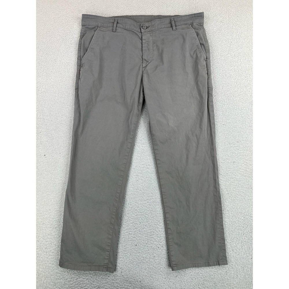 AG Adriano Goldschmied Pants Mens 36x28 Gray The Lux Khaki Regular Stretch Chino